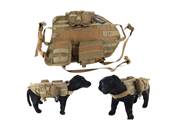 DMoniac Veste tactique Tactical Dog Training Taille XL Coyote